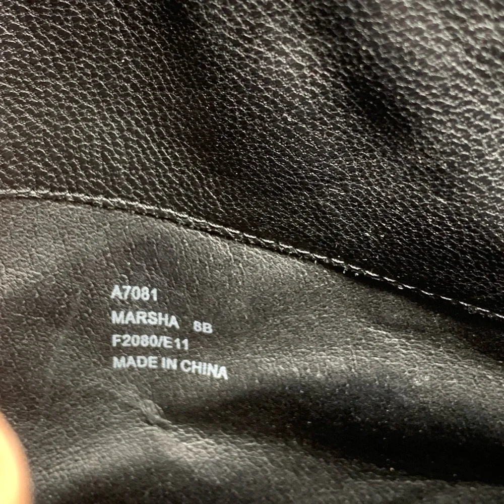 COACH Womens Marsha Mid Calf Black Leather High Heel Booties Boots sz 8 - Picture 11 of 15